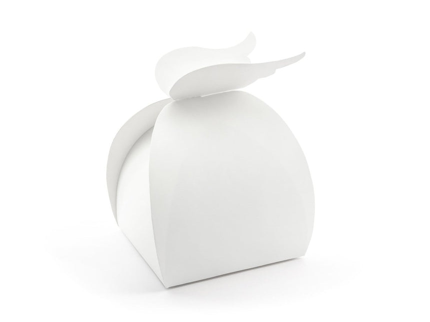 Geschenkdoosjes Vleugels Wit 14,5cm 10st van Partydeco koop je bij Partywinkel