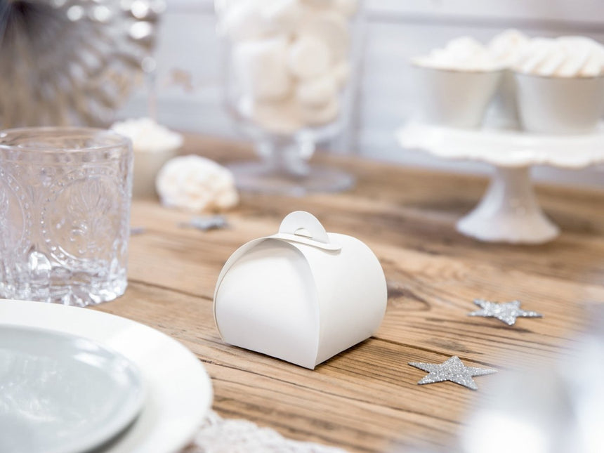 Geschenkdoosjes Wit 6cm 10st van Partydeco koop je bij Partywinkel
