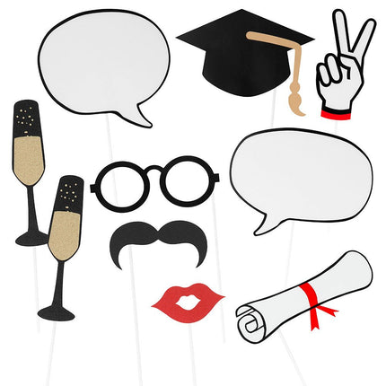 Geslaagd Photobooth Props 10st van Boland koop je bij Partywinkel