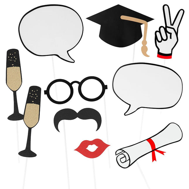 Geslaagd Photobooth Props 10st van Boland koop je bij Partywinkel