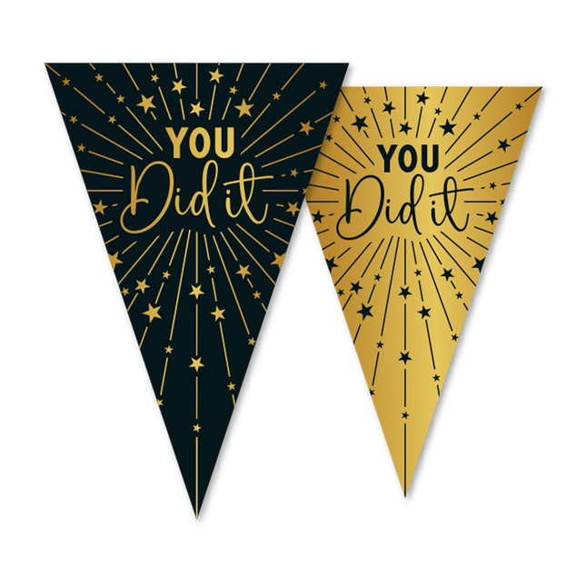 Geslaagd Slinger Goud Zwart You Did It 10m van WeFiesta koop je bij Partywinkel
