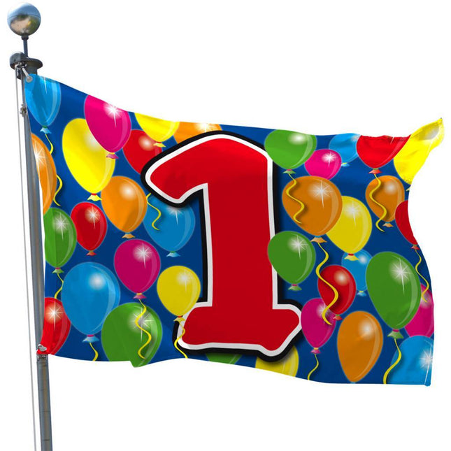 Gevelvlag 1 Jaar 90cm van Folat koop je bij Partywinkel