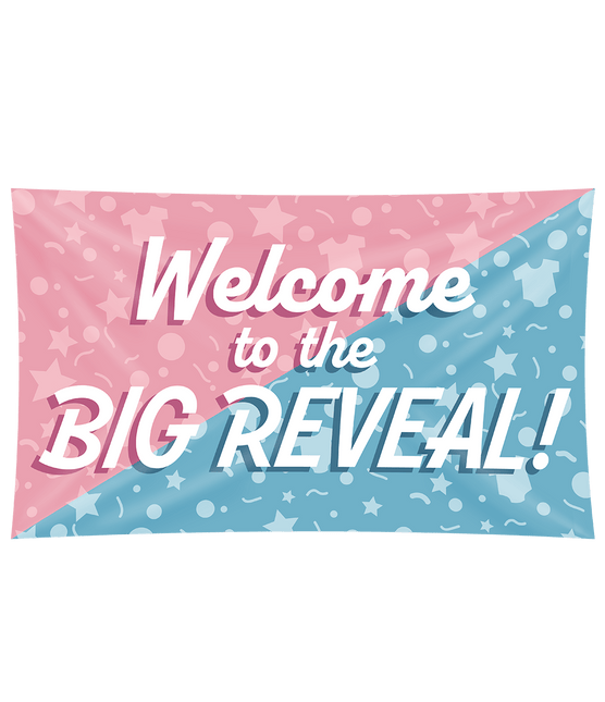Gevelvlag Gender Reveal 1.5m van Paper Dreams koop je bij Partywinkel