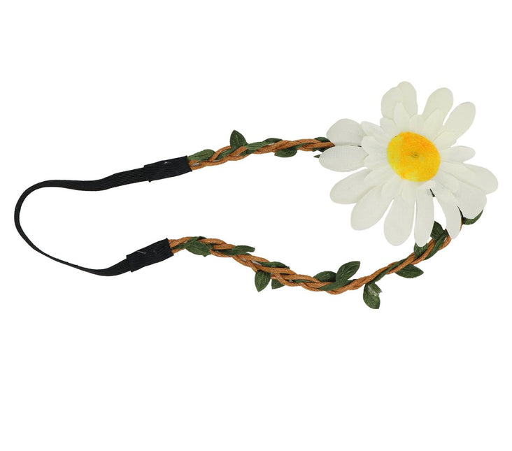 Gevlochten Haarband met Bloem van Fiestas Guirca koop je bij Partywinkel