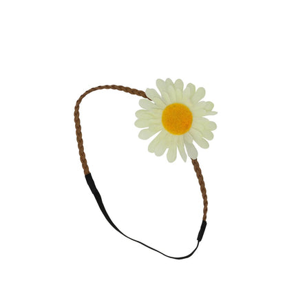 Gevlochten Haarband met Bloem van Fiestas Guirca koop je bij Partywinkel