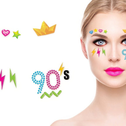 Gezicht Stickers 90'S van Fiestas Guirca koop je bij Partywinkel