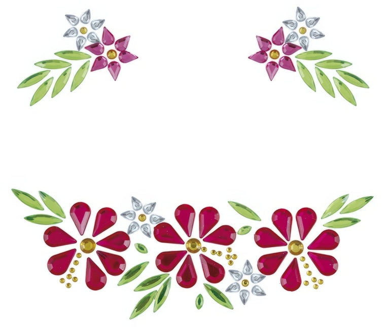 Gezicht Stickers Bloemen van Fiestas Guirca koop je bij Partywinkel