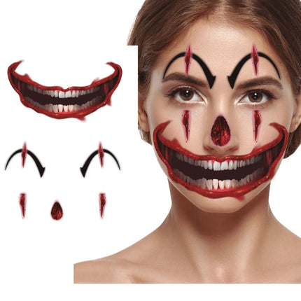 Gezicht Stickers Clown 30x14 cm van Fiestas Guirca koop je bij Partywinkel