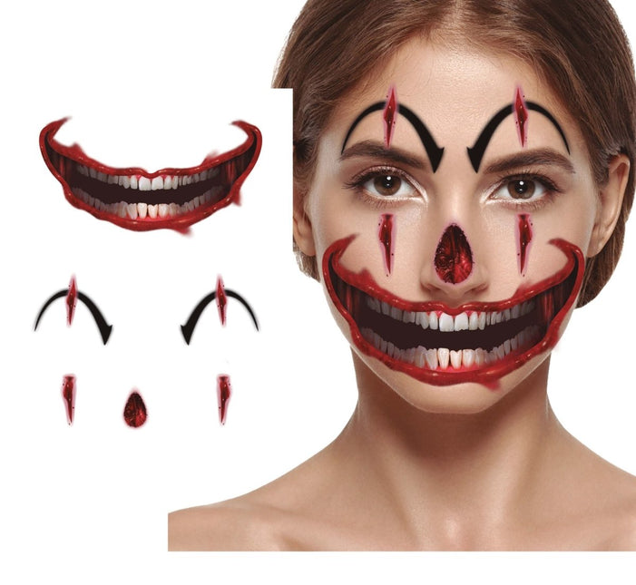 Gezicht Stickers Clown 30x14 cm van Fiestas Guirca koop je bij Partywinkel