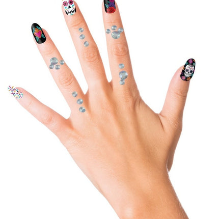 Gezicht Stickers Diamanten Zilver van Fiestas Guirca koop je bij Partywinkel