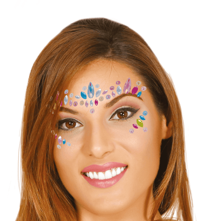 Gezichts Diamantjes Meerkleurig van Fiestas Guirca koop je bij Partywinkel