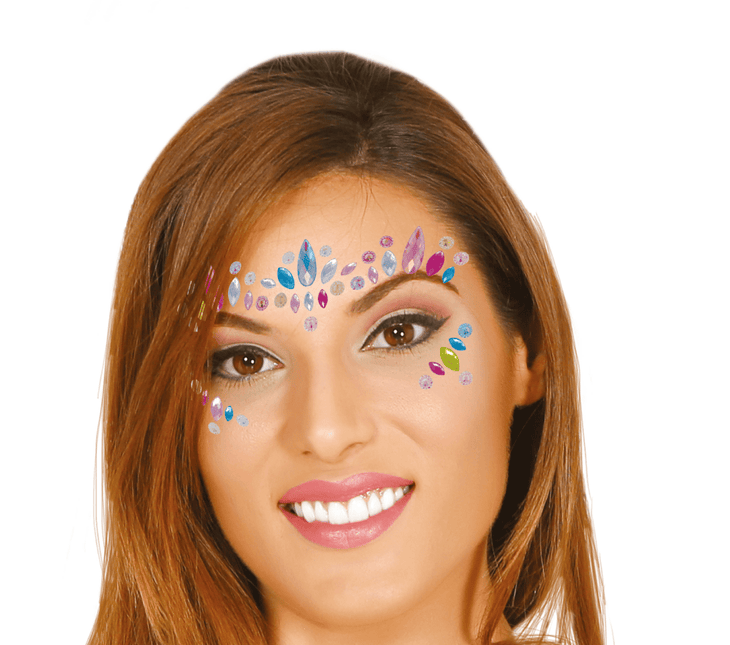 Gezichts Diamantjes Meerkleurig van Fiestas Guirca koop je bij Partywinkel