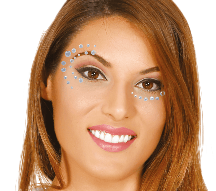 Gezichts Diamantjes Zilver van Fiestas Guirca koop je bij Partywinkel