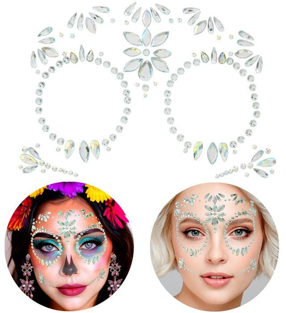 Gezichtsdecoratie Dag Van de Doden Diamant van Widmann koop je bij Partywinkel