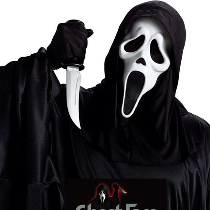 Ghostface Masker Met Mes van Ghostface koop je bij Partywinkel