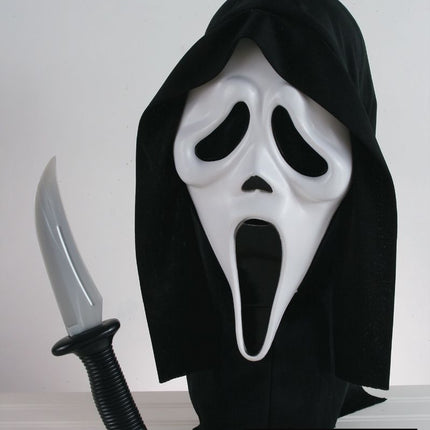 Ghostface Masker Met Mes van Ghostface koop je bij Partywinkel