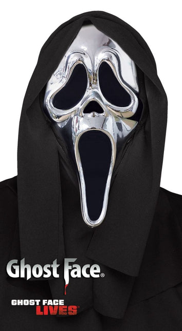 Ghostface Masker Zilver van Ghostface koop je bij Partywinkel