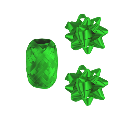 Green Gift Wrapping Set, 3-Piece