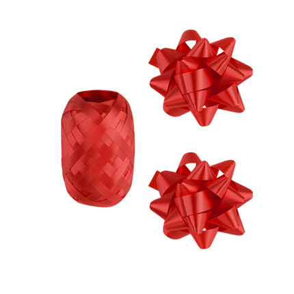 Red Gift Wrapping Set, 3-Piece