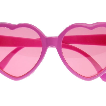 Hartjes Bril Roze 14cm van Partydeco koop je bij Partywinkel