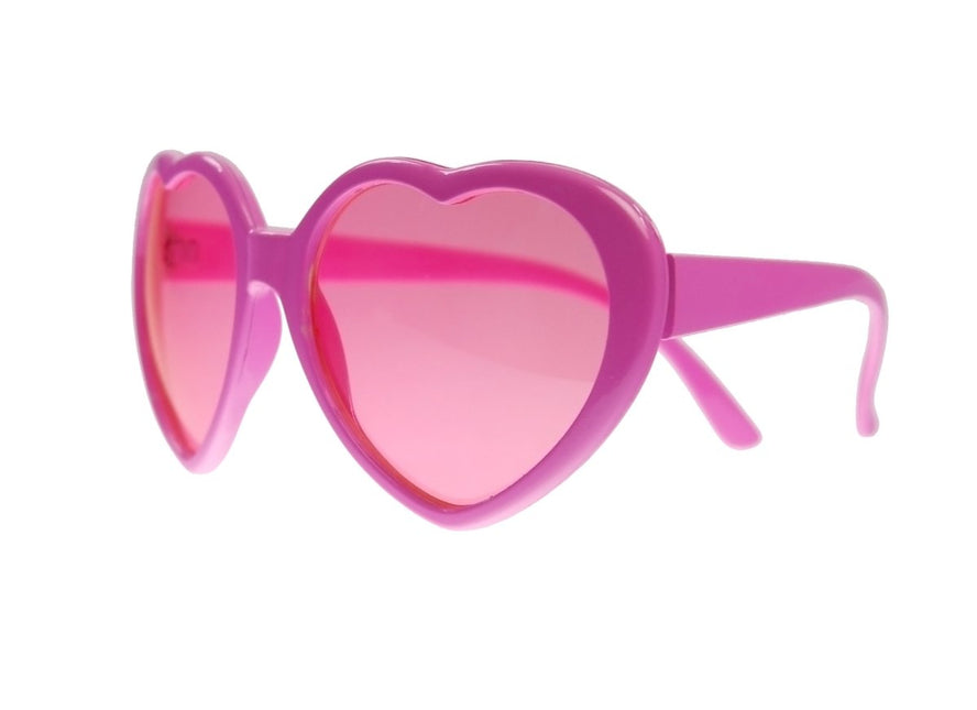 Hartjes Bril Roze 14cm van Partydeco koop je bij Partywinkel