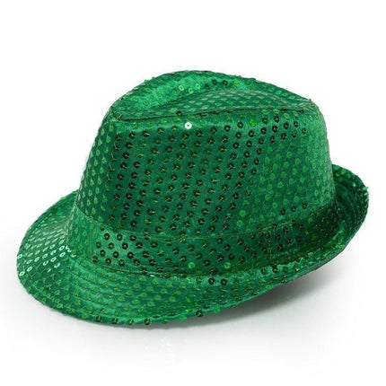 Glitter Hoed Groen van Partychimp koop je bij Partywinkel