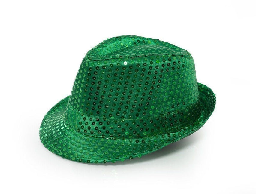 Glitter Hoed Groen van Partychimp koop je bij Partywinkel