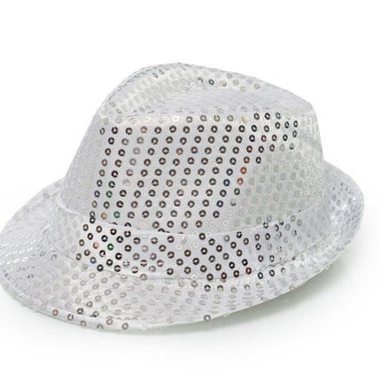 Glitter Hoed Zilver van Partychimp koop je bij Partywinkel
