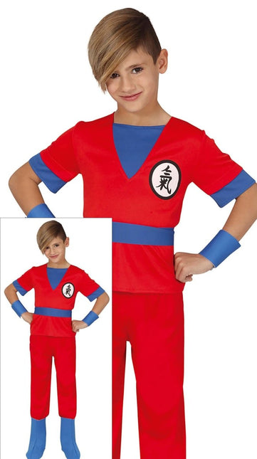 Goku Kostuum Dragon Ball Z Kind Rood van Fiestas Guirca koop je bij Partywinkel