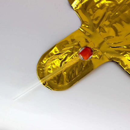0 Number Balloon, Gold, Empty, 85 cm