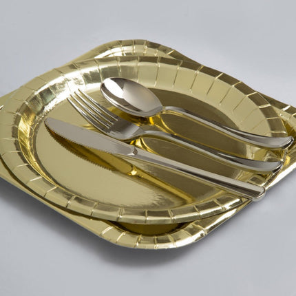 Goud Bestek 19,7cm 18 delig van Unique koop je bij Partywinkel