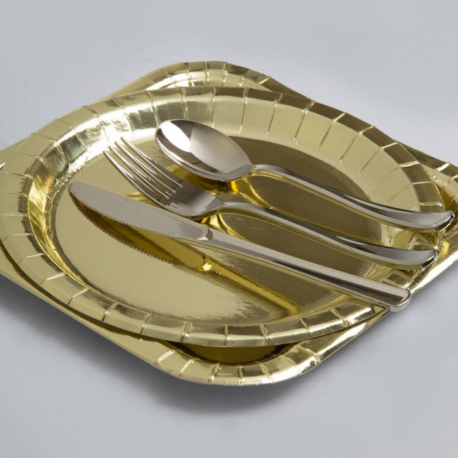 Goud Bestek 19,7cm 18 delig van Unique koop je bij Partywinkel