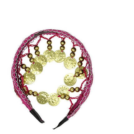 Goud Roze Hoofdband Munten van Fiestas Guirca koop je bij Partywinkel