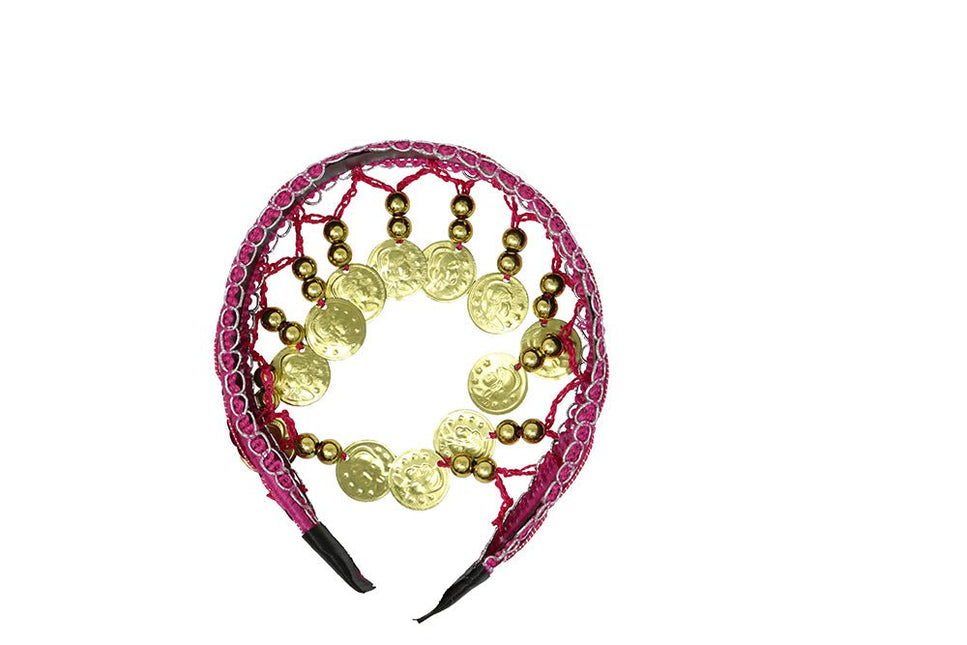 Goud Roze Hoofdband Munten van Fiestas Guirca koop je bij Partywinkel
