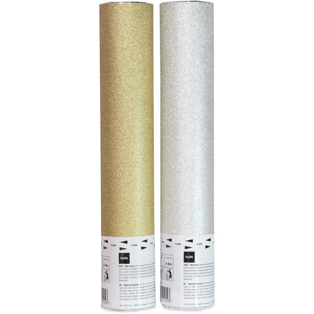 Goud Zilveren Confetti Kanon 28cm van Folat koop je bij Partywinkel