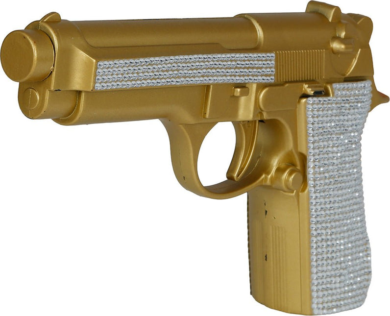 Goud Zilveren Nep Pistool Glitters van Fiestas Guirca koop je bij Partywinkel