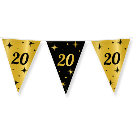 Goud Zwarte Slinger 20 Jaar 10m van Paper Dreams koop je bij Partywinkel