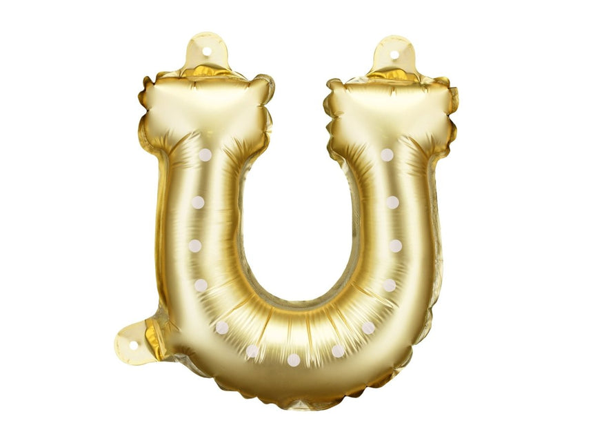 Gouden Ballon Paarden Hoef Leeg 1,2m van Partydeco koop je bij Partywinkel