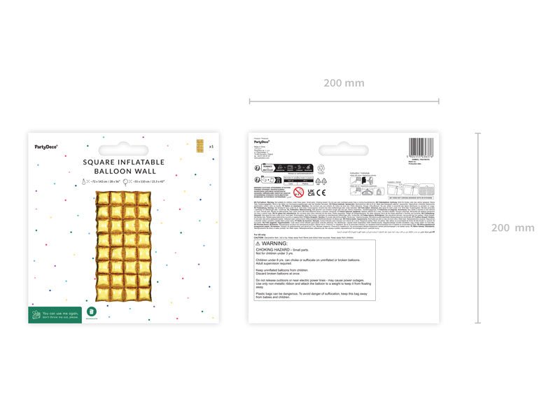 Gouden Ballonnen Muur 1,43m van Partydeco koop je bij Partywinkel