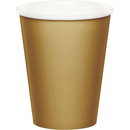 Gouden Bekers 256ml 24st van Creative Converting koop je bij Partywinkel