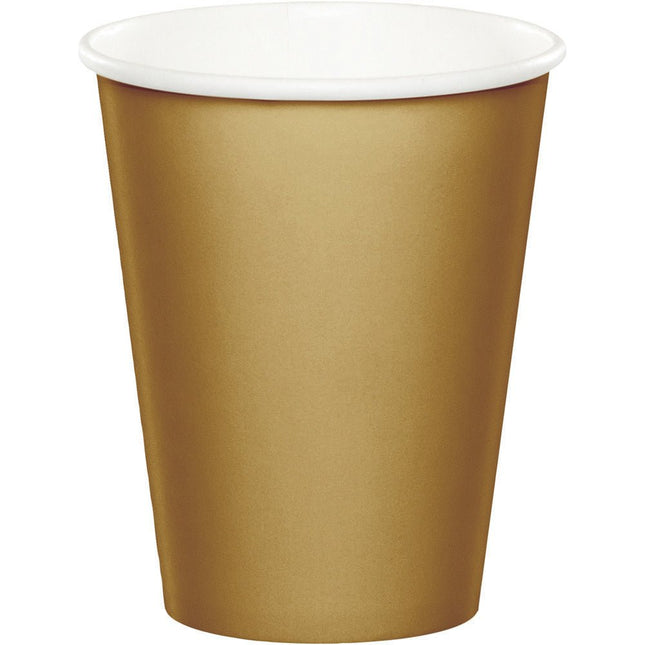 Gouden Bekers 256ml 24st van Creative Converting koop je bij Partywinkel