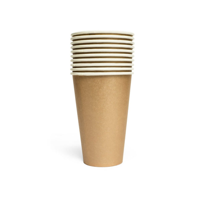 Gouden Bekers Papier 350ml 10st van WeFiesta koop je bij Partywinkel