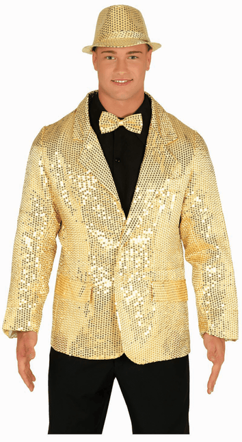 Gouden Blazer Heren Pailletten van Fiestas Guirca koop je bij Partywinkel