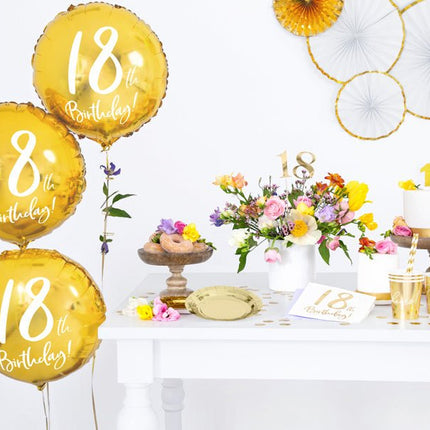 Gouden Borden 18cm 6st van Partydeco koop je bij Partywinkel