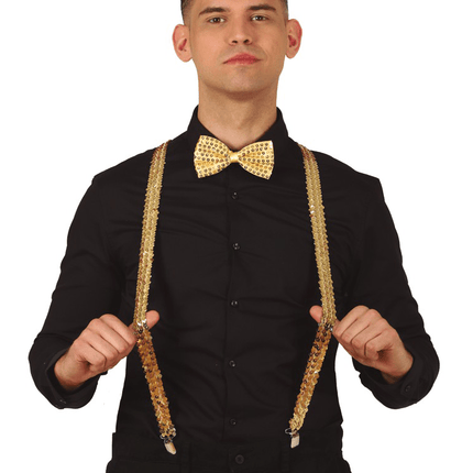 Gouden Bretels Pailletten Heren 72cm van Fiestas Guirca koop je bij Partywinkel