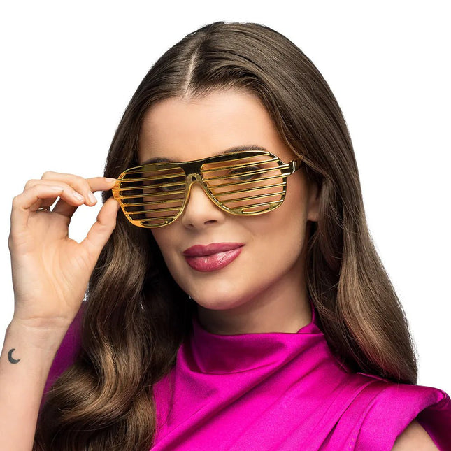 Gouden Bril Gestreept van Boland koop je bij Partywinkel