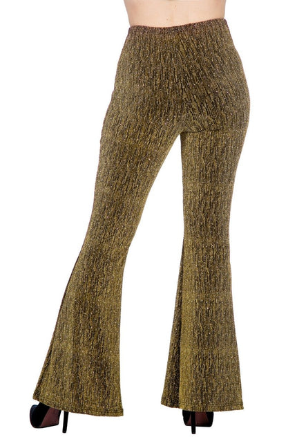 Gouden Broek Dames Flared Glitter van Wilbers & Wilbers koop je bij Partywinkel
