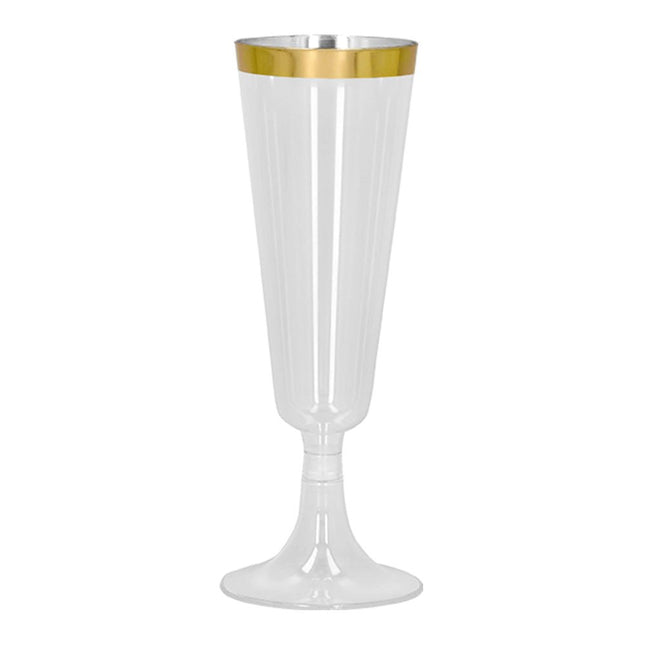 Gouden Champagne Glazen 4st van Boland koop je bij Partywinkel