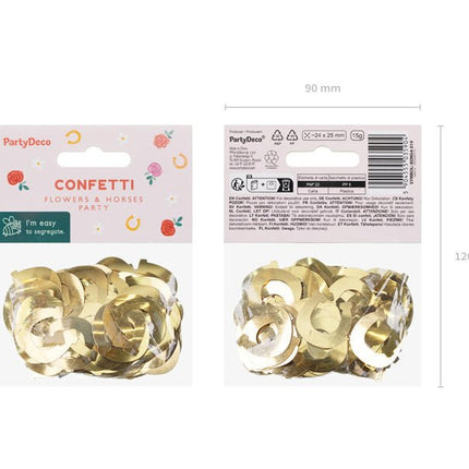 Gouden Confetti Hoefijzers van Partydeco koop je bij Partywinkel