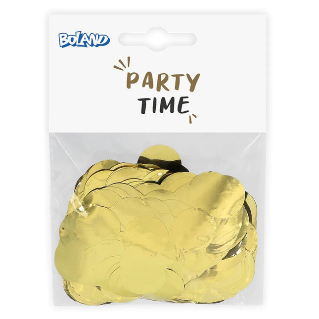 Gouden Confetti Zak Metallic 30g van Boland koop je bij Partywinkel